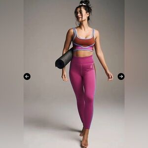 NWT $88 Free People Movement Blow Your Mind Leggings - Raspberry Punch Combo